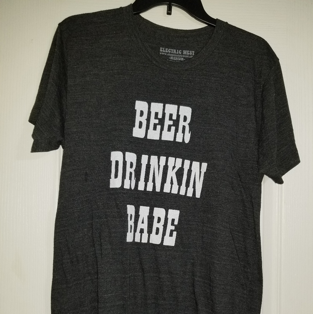 Electric West Graphic Beer Drinkin Babe Tee Shirt